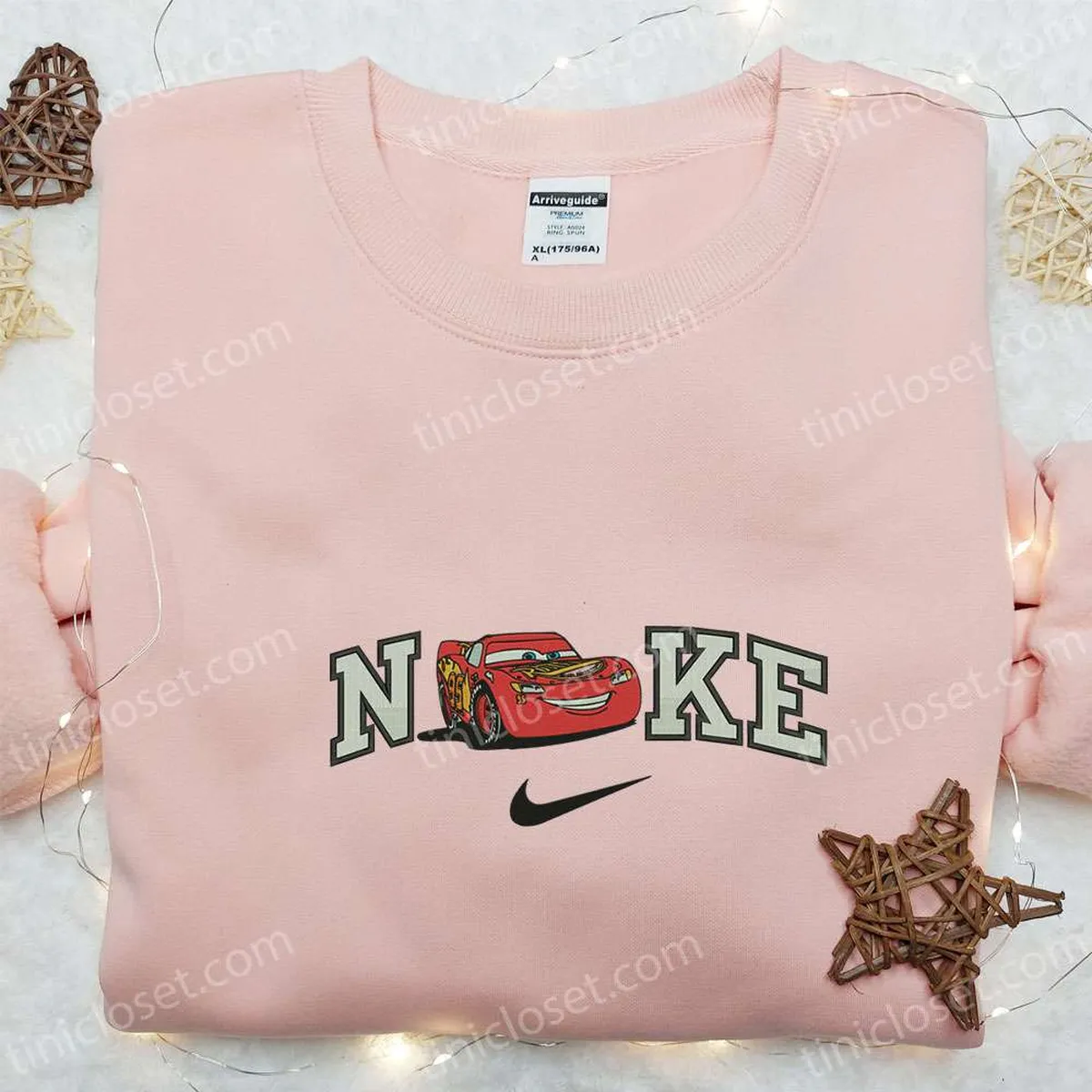 cars lightning mcqueen x nike embroidered t shirt disney pixar cars embroidered hoodie nike inspired embroidered sweatshirt rutqj