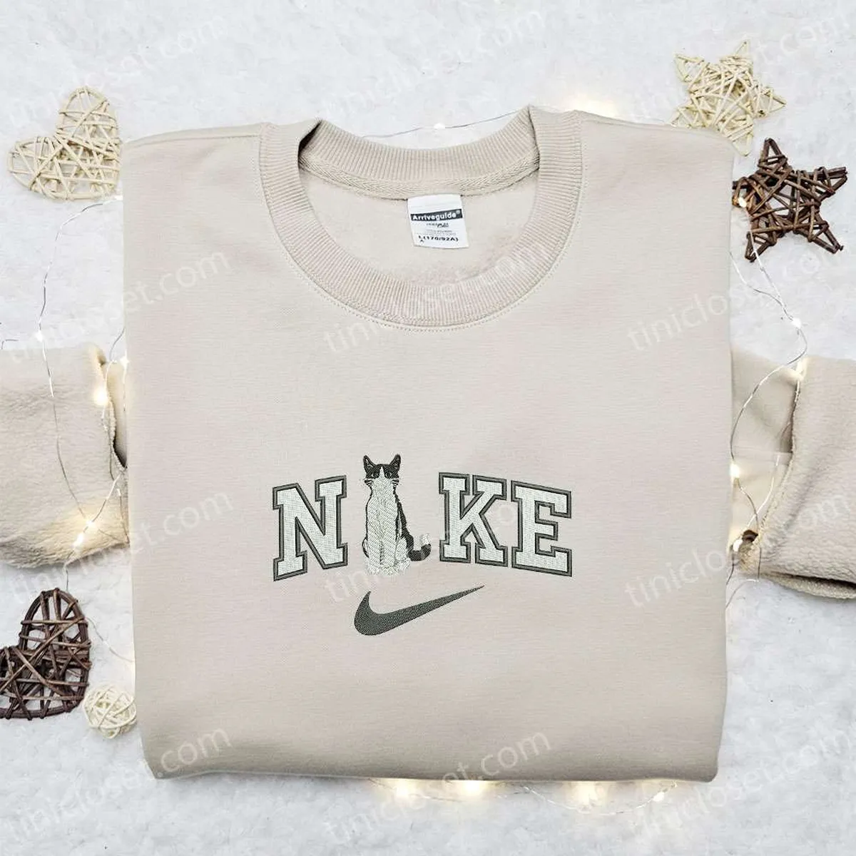 cat custom x nike embroidered hoodie nike inspired embroidered shirt best birthday gift ideas for family olfsn