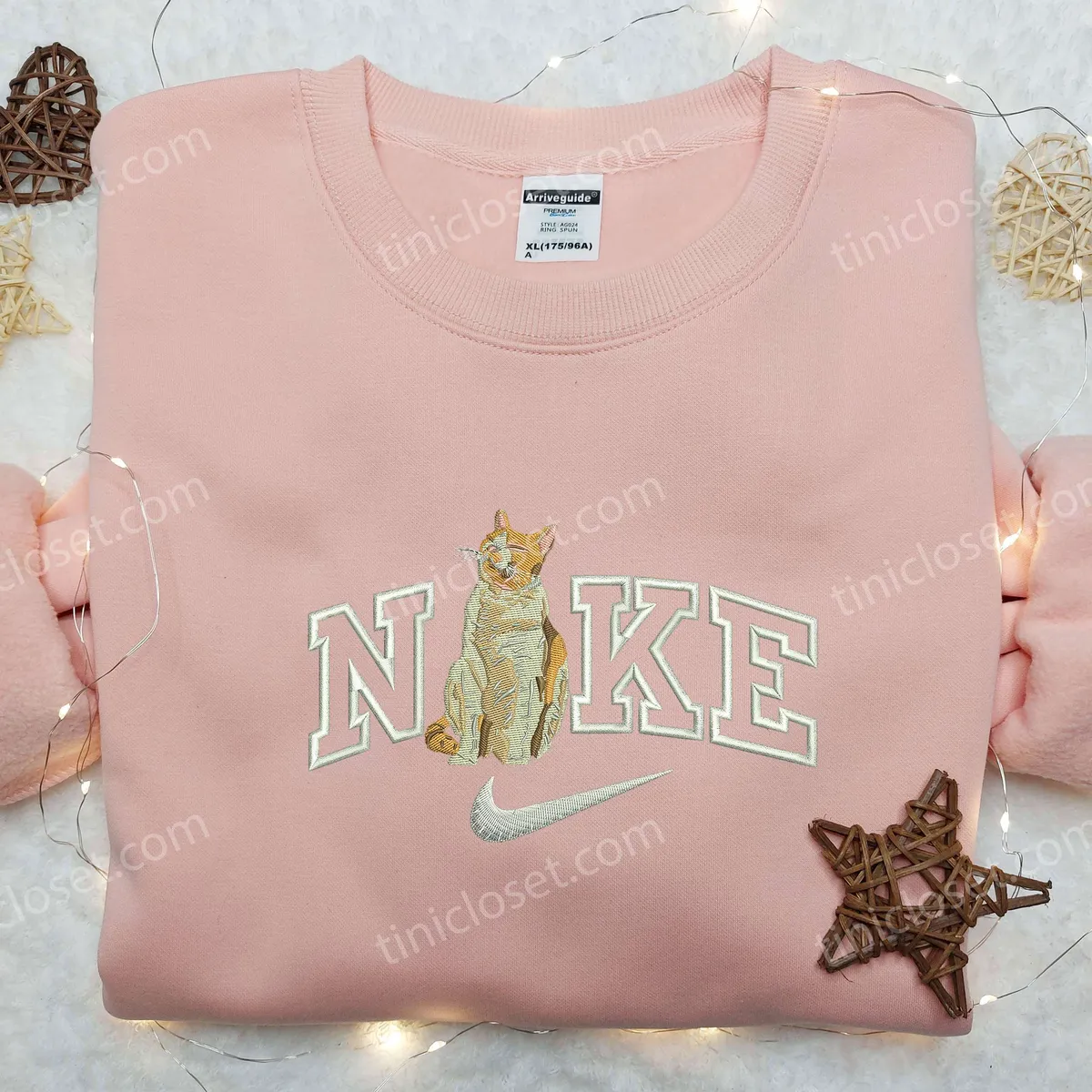 cat pop x nike embroidered shirt animal embroidered shirt custom nike embroidered shirt tk7dp
