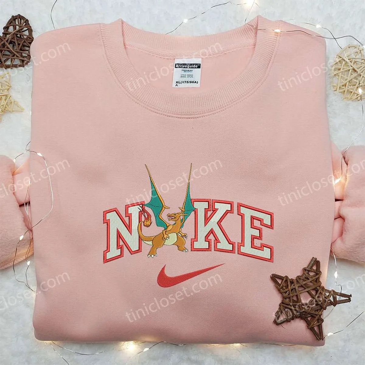 charizard x nike embroidered shirt pokemon embroidered shirt custom nike embroidered shirt fcn0g