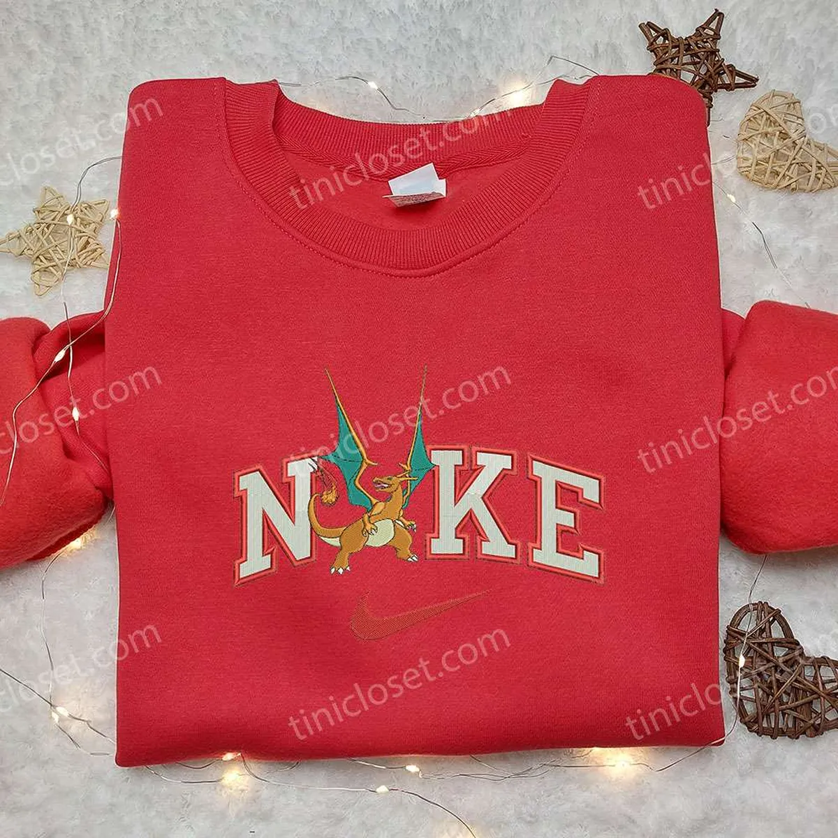 charizard x nike embroidered shirt pokemon embroidered shirt custom nike embroidered shirt lcgvc