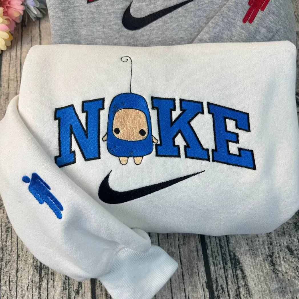 cute ilomilo x nike embroidered shirt embroidered sweatshirt fashion style for couples l5zuu
