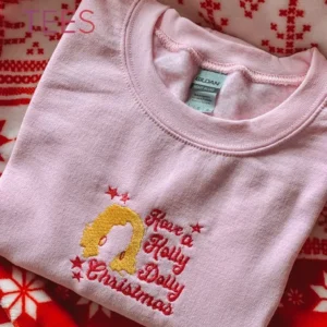 dolly parton music christmas embroidered sweatshirt fashion style fkfjd