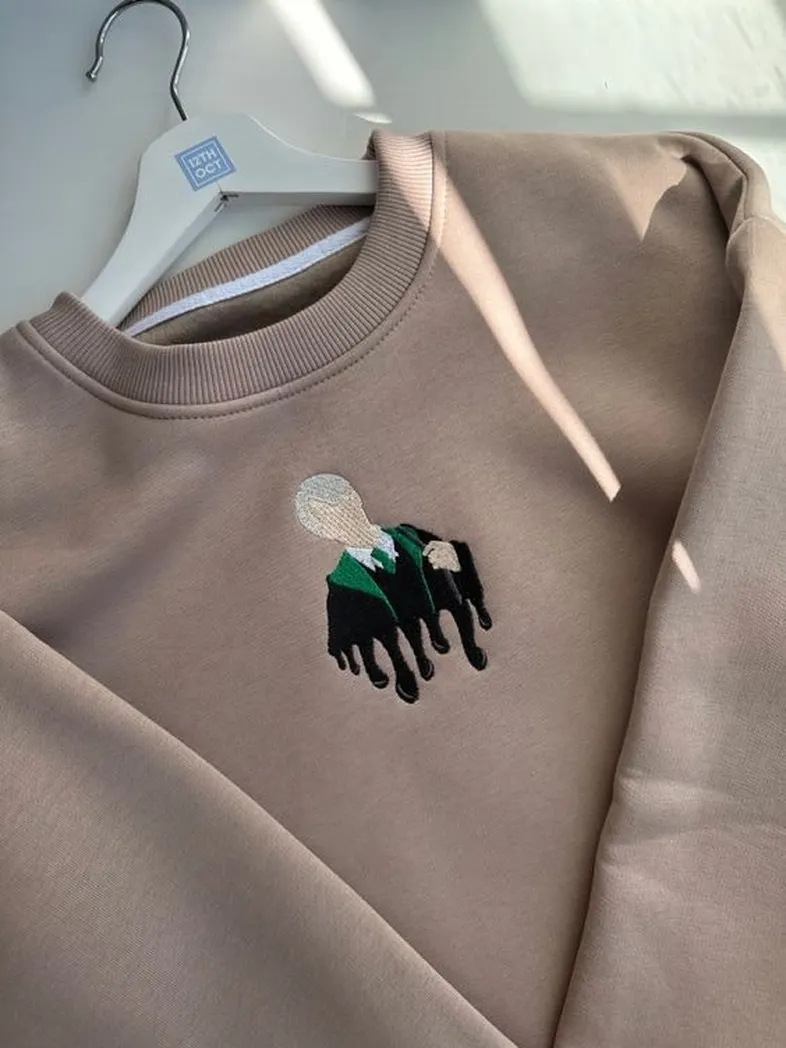 draco malfoy harry potter movies embroidered sweatshirt fashion style fpdlq