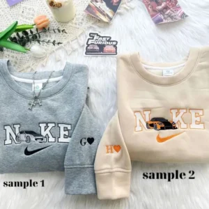 fast and furious cars x nike embroidered sweatshirt fashion style for couples valentines gift for himher 8noph