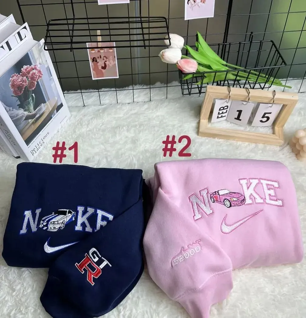 fast and furious cars x nike embroidered sweatshirt fashion style for couples valentines gift for himher hypzu