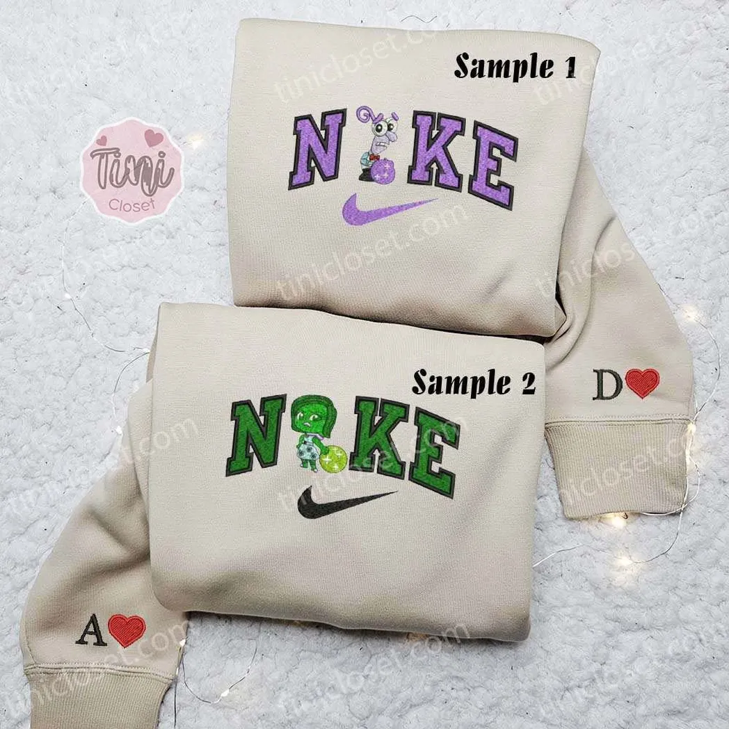 fear and disgust with memory orbs inside out x nike embroidered shirt embroidered sweatshirt fashion style for couples lznlz