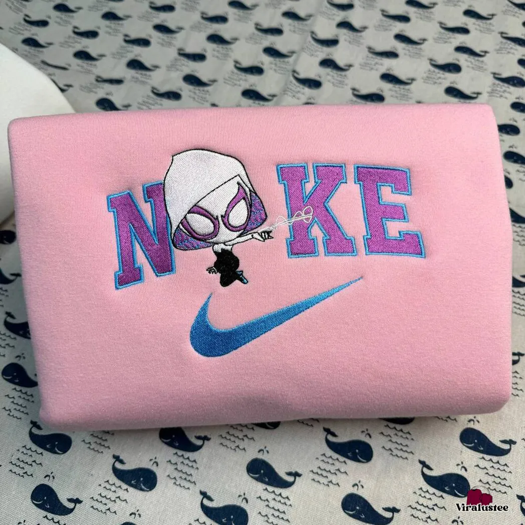 gwen staycy and miles morales x nike embroidered shirt embroidered sweatshirt fashion style for couples i2zlo