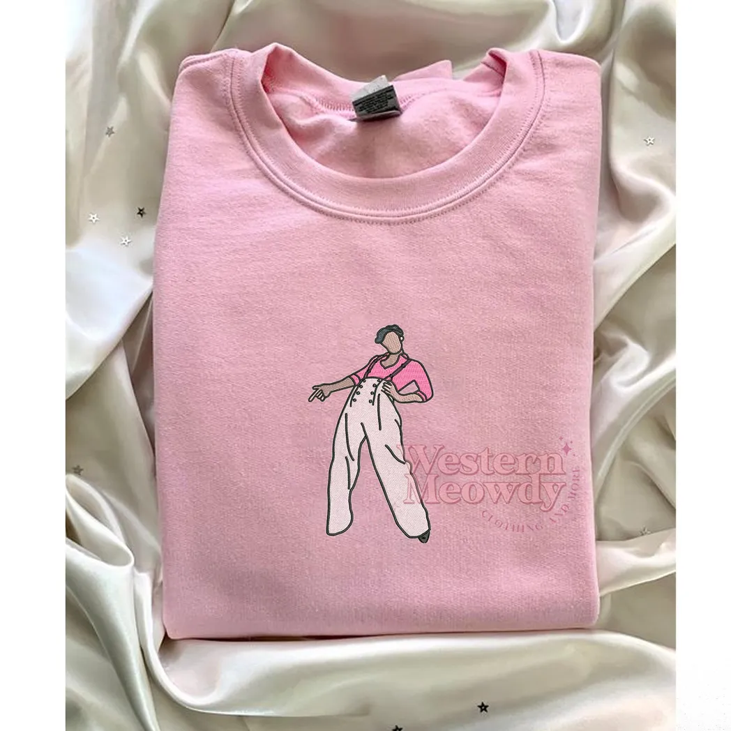 harry styles music embroidered sweatshirt fashion style