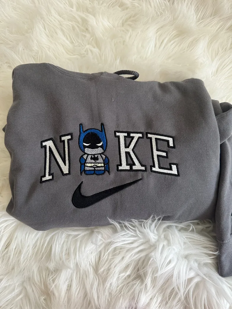 hello kitty and batman cartoon embroidered sweatshirt fashion style for couple