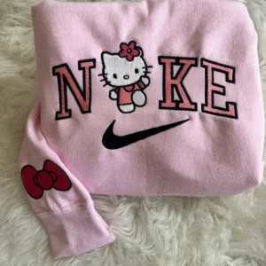 hello kitty and batman cartoon embroidered sweatshirt fashion style for couple lmg36
