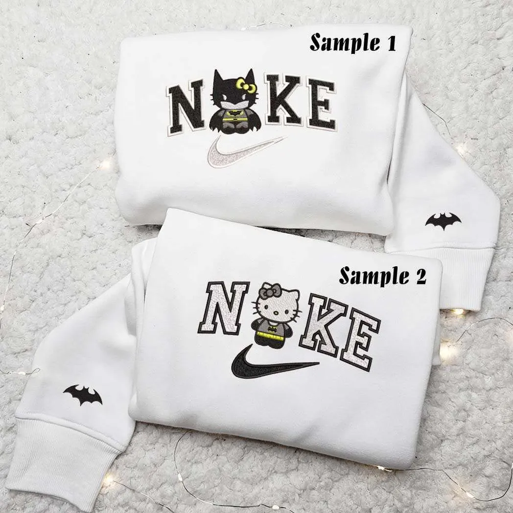 hello kitty batman cosplay x nike embroidered shirt embroidered sweatshirt fashion style for couples sgp3v
