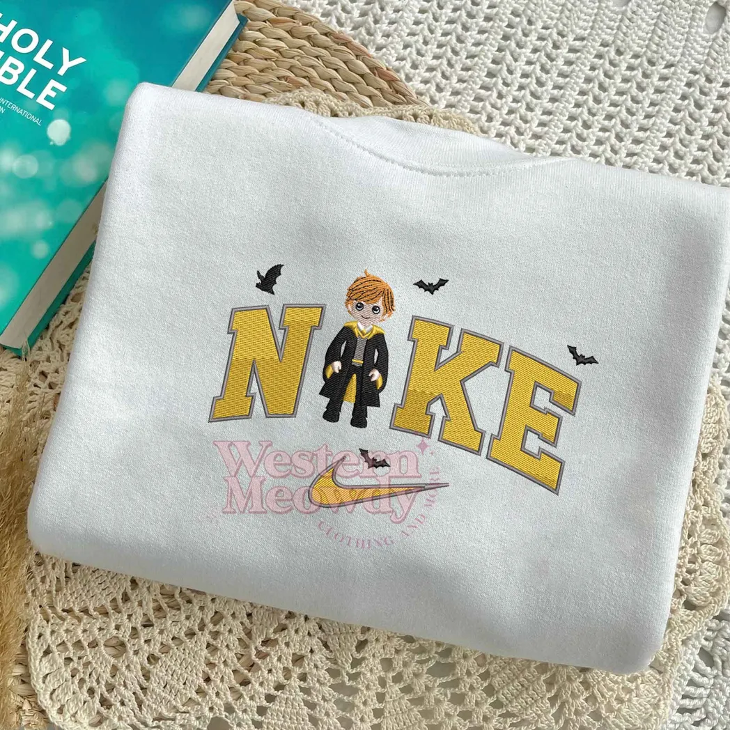 hufflepuff harry potter movies nike embroidered sweatshirt fashion style ajo0a