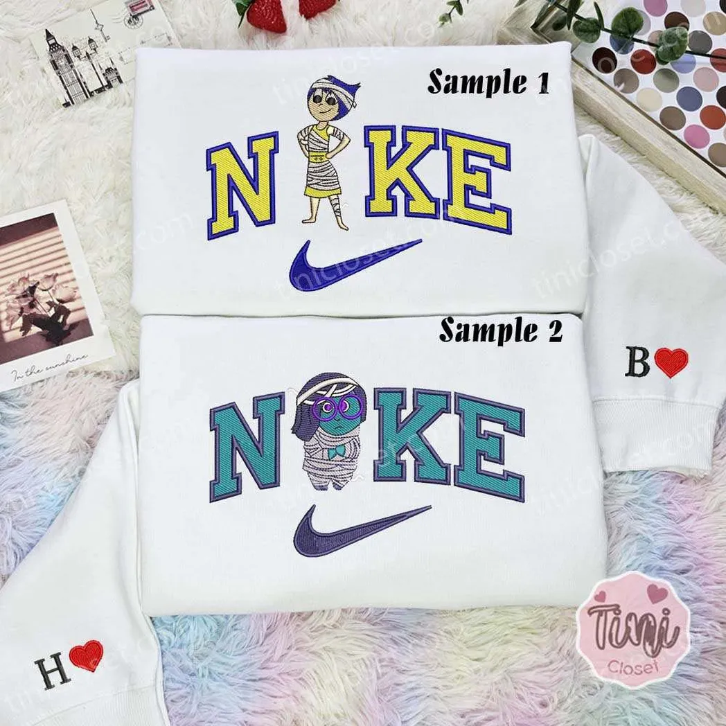 joy and sadness mummy inside out x nike embroidered shirt embroidered sweatshirt fashion style for couples gwtqt
