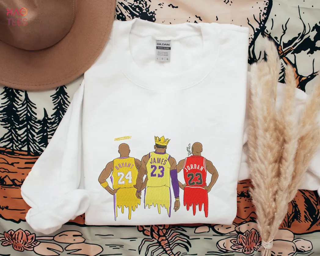 kobe bryant lebron james and michael jordan sports embroidered sweatshirt fashion style q00ah