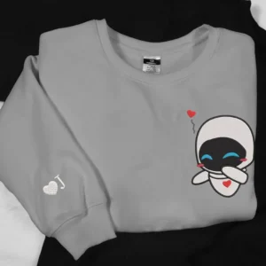 lovely droid couple star wars embroidered sweatshirt maching embroidered hoodie for couple boyfriend girlfriend dwbyw