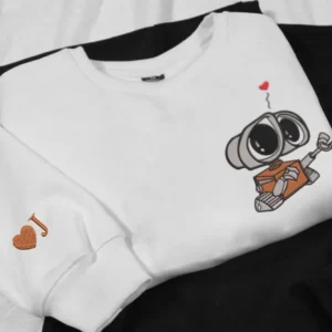 lovely droid couple star wars embroidered sweatshirt maching embroidered hoodie for couple boyfriend girlfriend kitbi