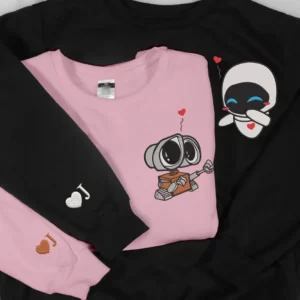 lovely droid couple star wars embroidered sweatshirt maching embroidered hoodie for couple boyfriend girlfriend v4olk
