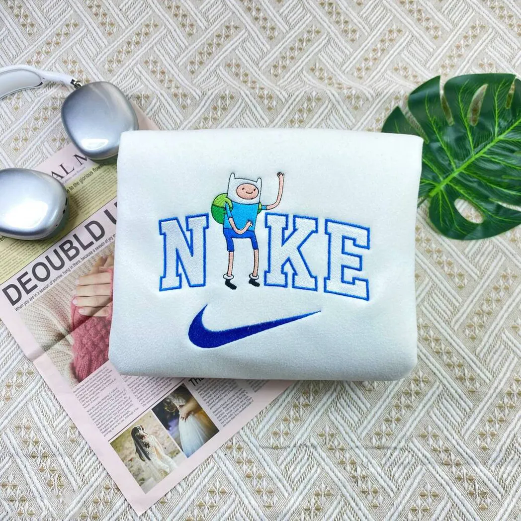 nike finn and jake x nike embroidered shirt embroidered sweatshirt fashion style for couples cps4u