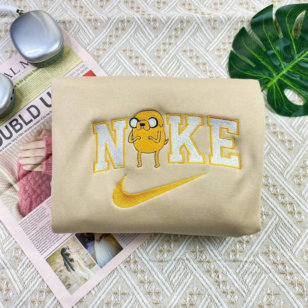 nike finn and jake x nike embroidered shirt embroidered sweatshirt fashion style for couples hfcmm