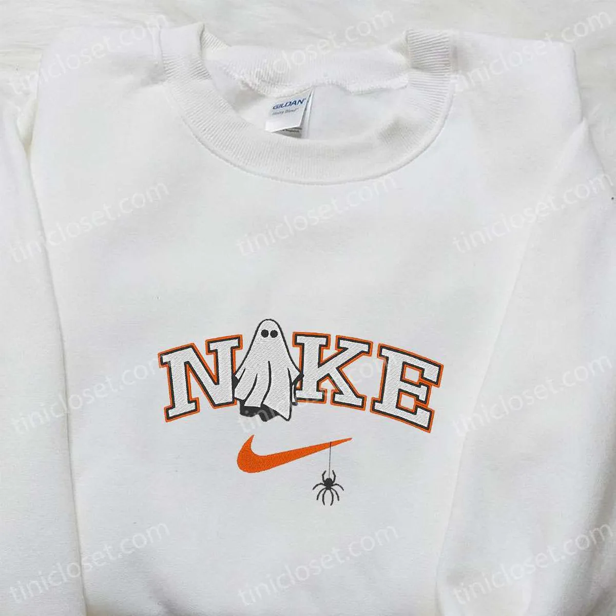 nike x ghost halloween embroidered sweatshirt spooky embroidered hoodie nike inspired embroidered t shirt f5nty