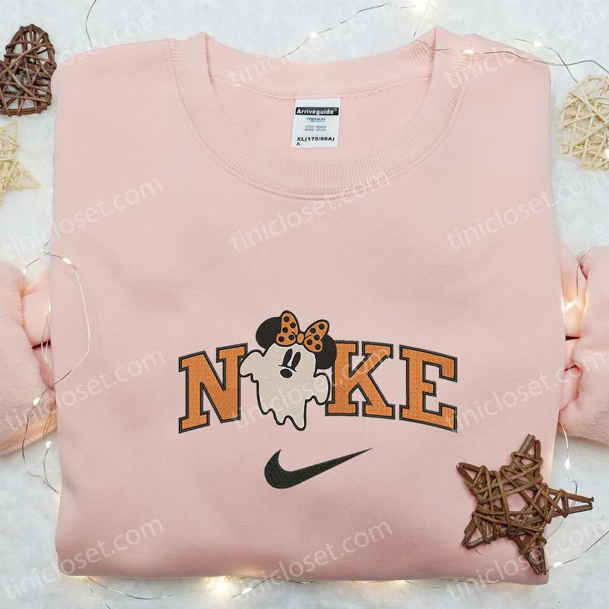 nike x ghost minnie mouse ghost embroidered shirt disney halloween embroidered shirt nike inspired embroidered shirt iprei