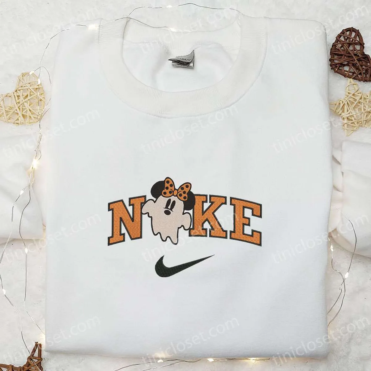 nike x ghost minnie mouse ghost embroidered shirt disney halloween embroidered shirt nike inspired embroidered shirt vrb11
