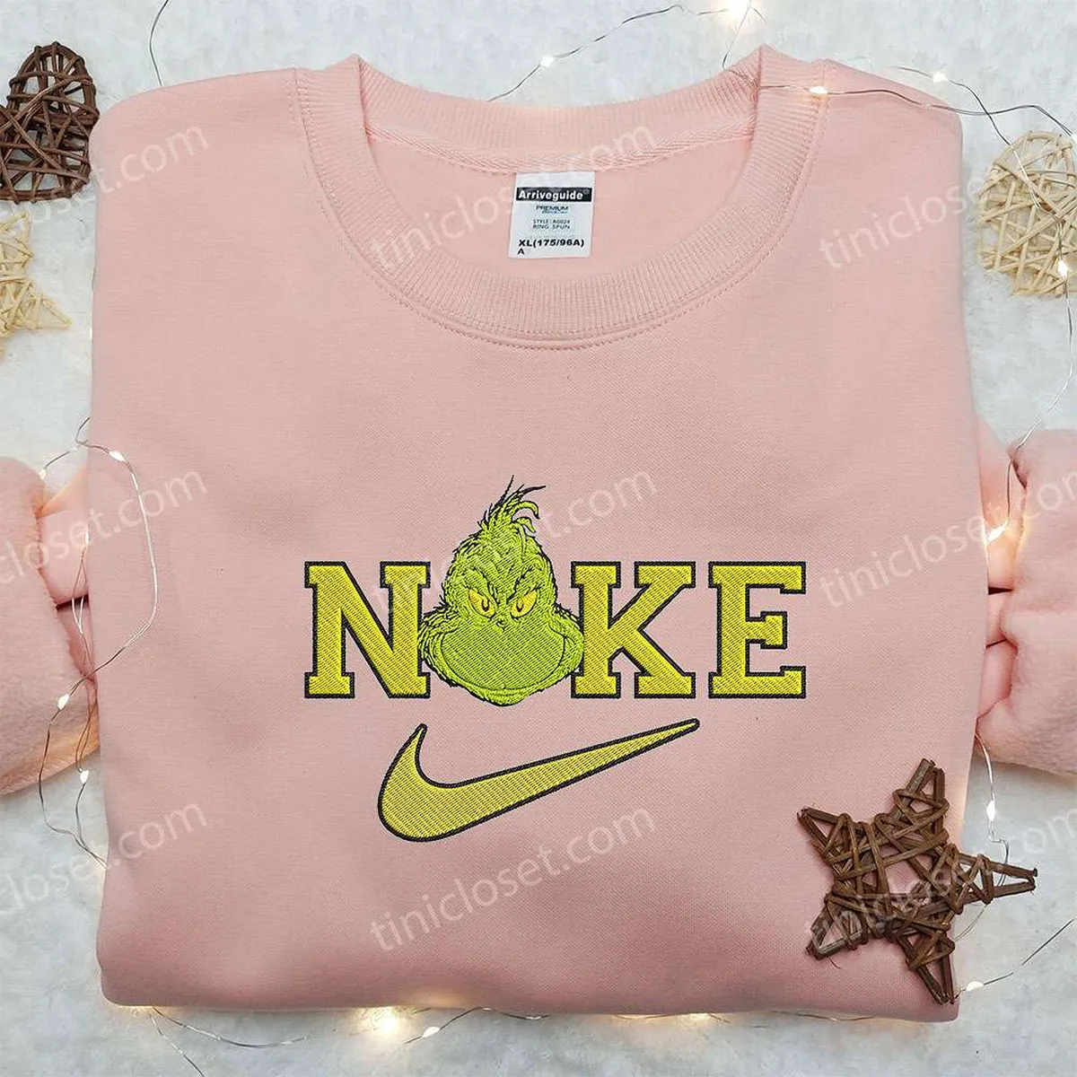nike x grinch head embroidered shirt the grinch embroidered shirt custom nike embroidered shirt pdee1