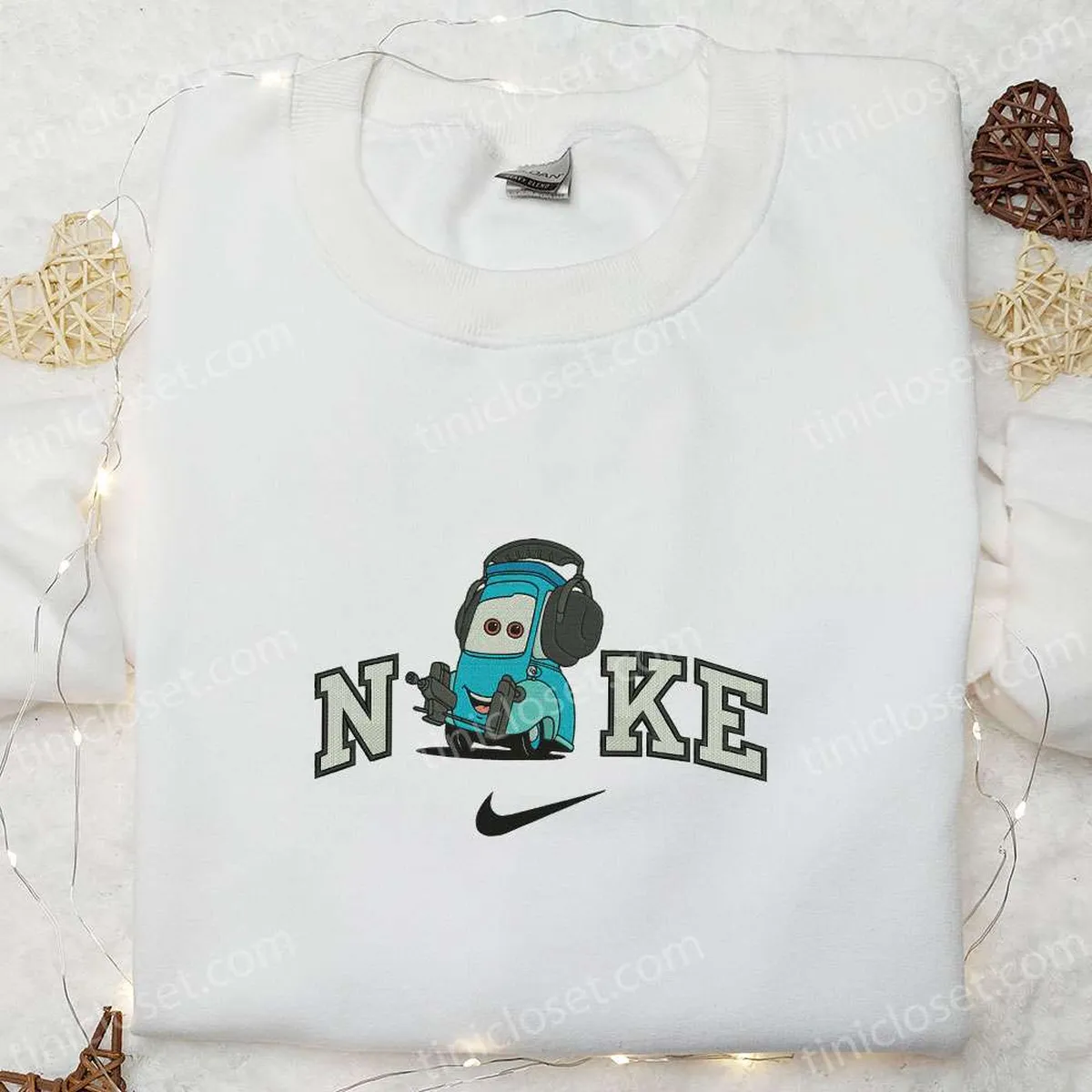 nike x guido cars embroidered sweatshirt disney pixar cars embroidered hoodie custom nike embroidered t shirt