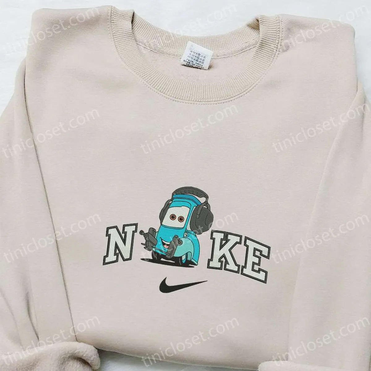 nike x guido cars embroidered sweatshirt disney pixar cars embroidered hoodie custom nike embroidered t shirt