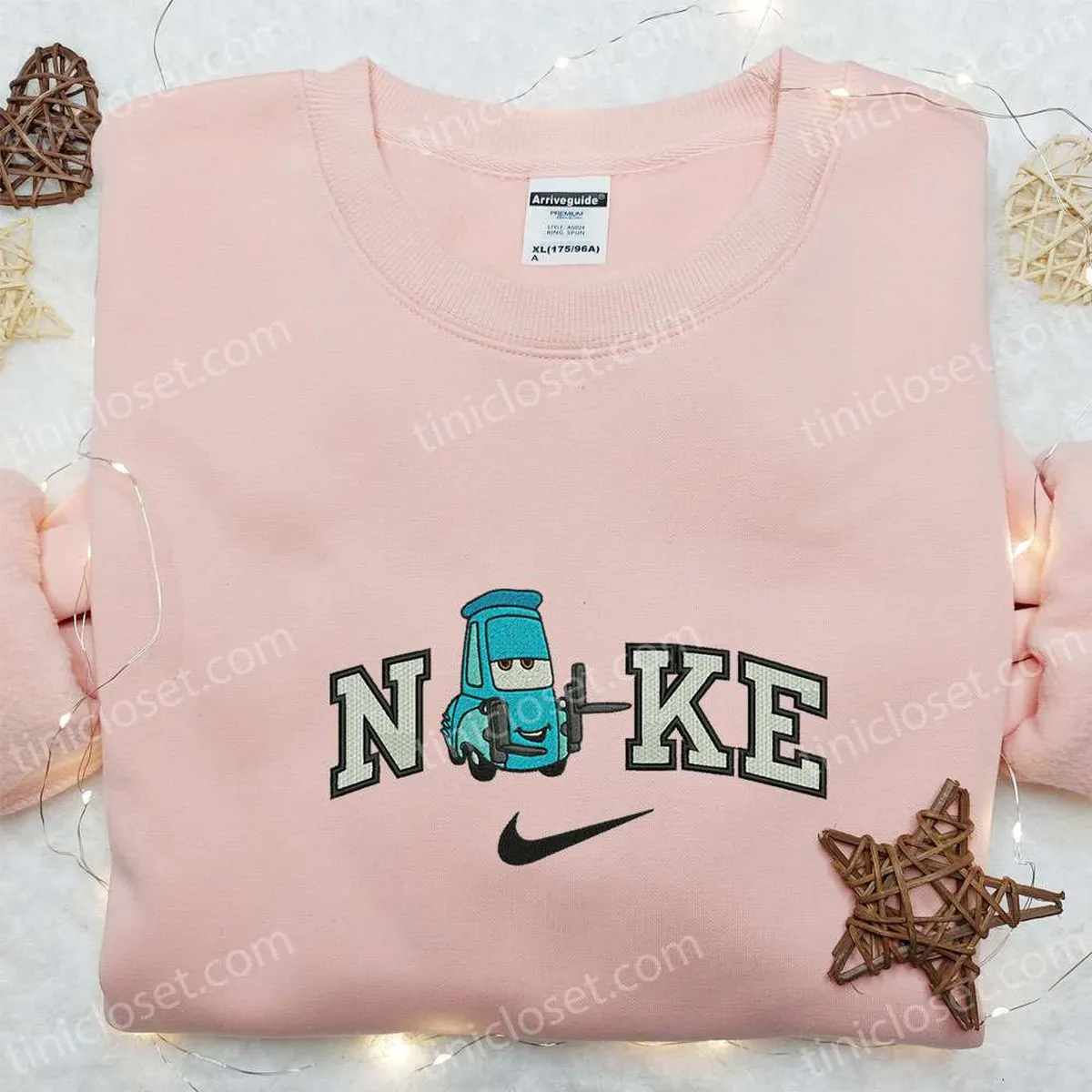 nike x guido cars pixar embroidered sweatshirt disney pixar cars embroidered hoodie custom nike embroidered t shirt 0clyn