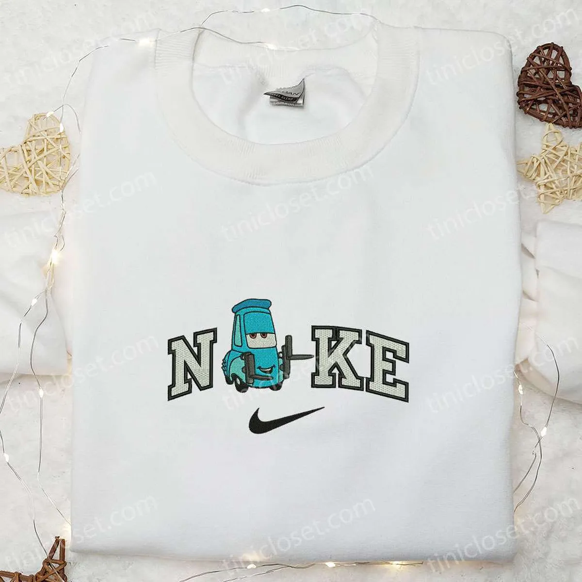 nike x guido cars pixar embroidered sweatshirt disney pixar cars embroidered hoodie custom nike embroidered t shirt eg41h