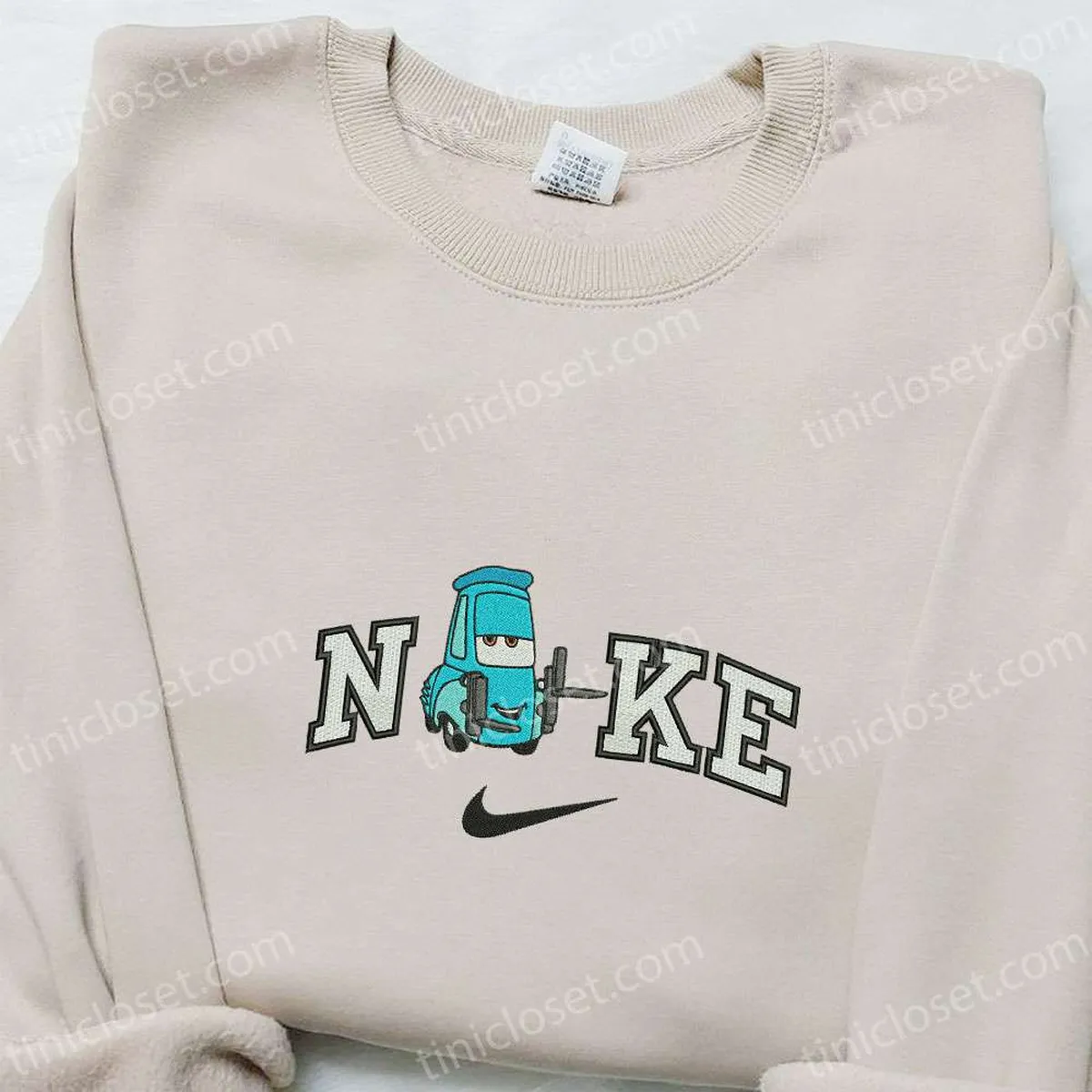 nike x guido cars pixar embroidered sweatshirt disney pixar cars embroidered hoodie custom nike embroidered t shirt zukww