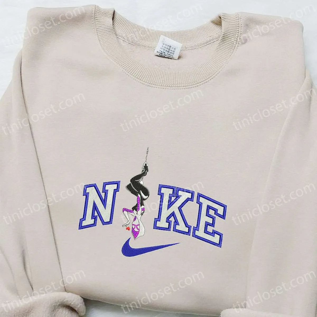 nike x gwen movie embroidered sweatshirt marvel universe embroidered hoodie custom nike embroidered t shirt ucb8f