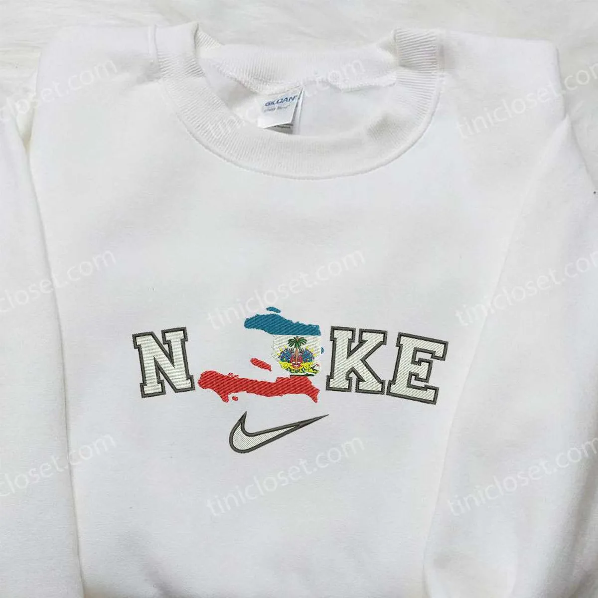 nike x haiti map embroidered shirt nike inspired embroidered shirt