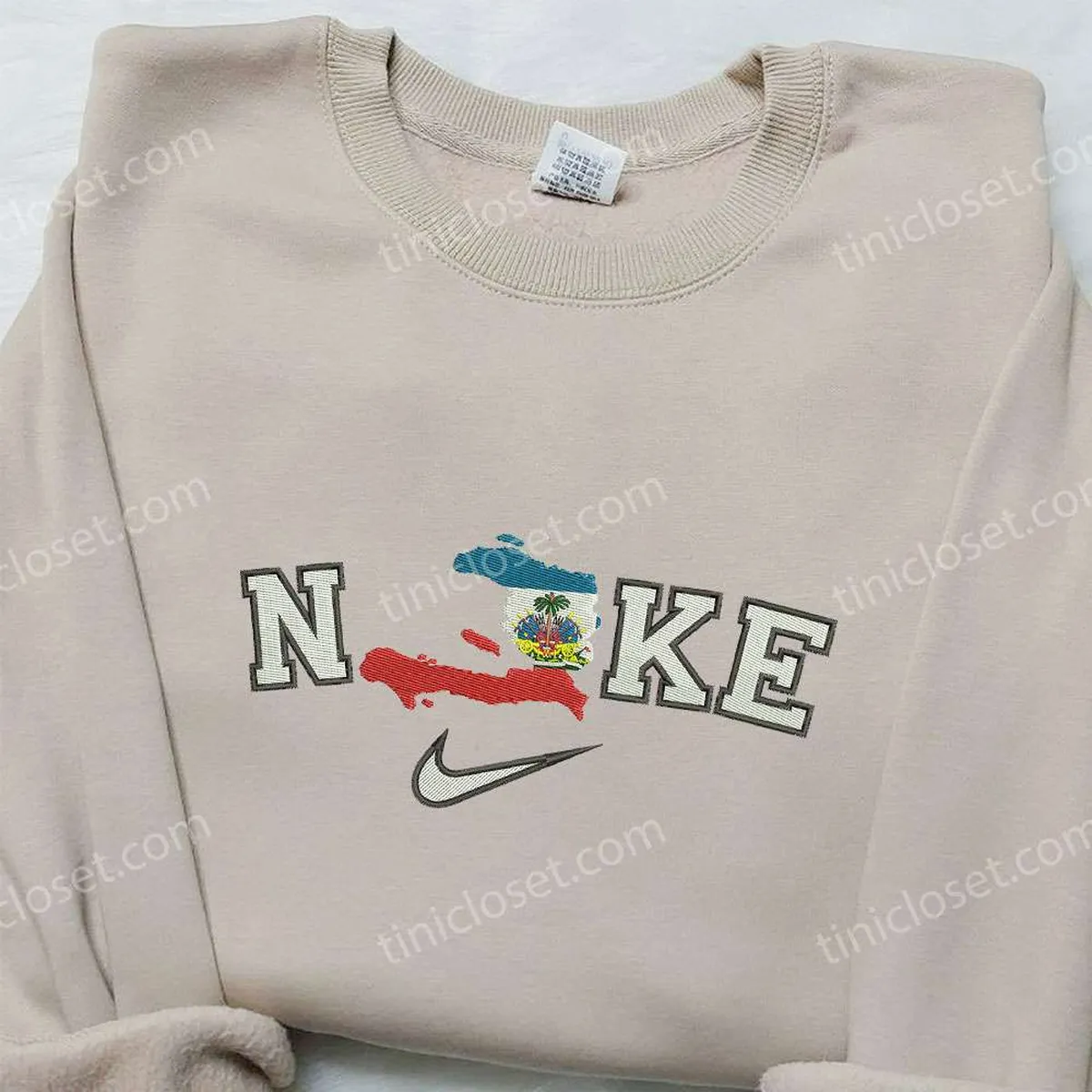 nike x haiti map embroidered shirt nike inspired embroidered shirt fpjoi
