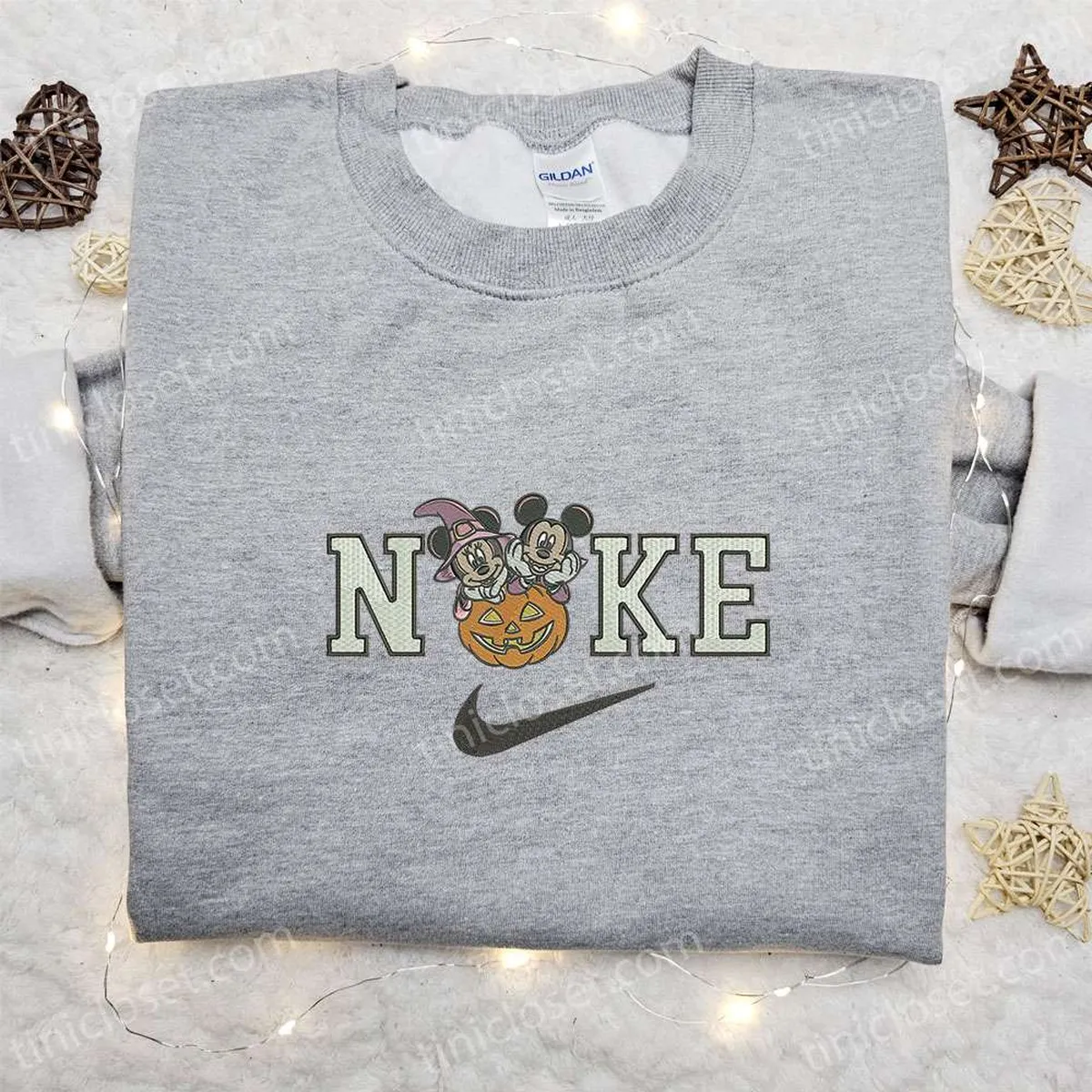 nike x halloween mickey minnie witches embroidered shirt disney halloween embroidered hoodie nike inspired embroidered sweatshirt