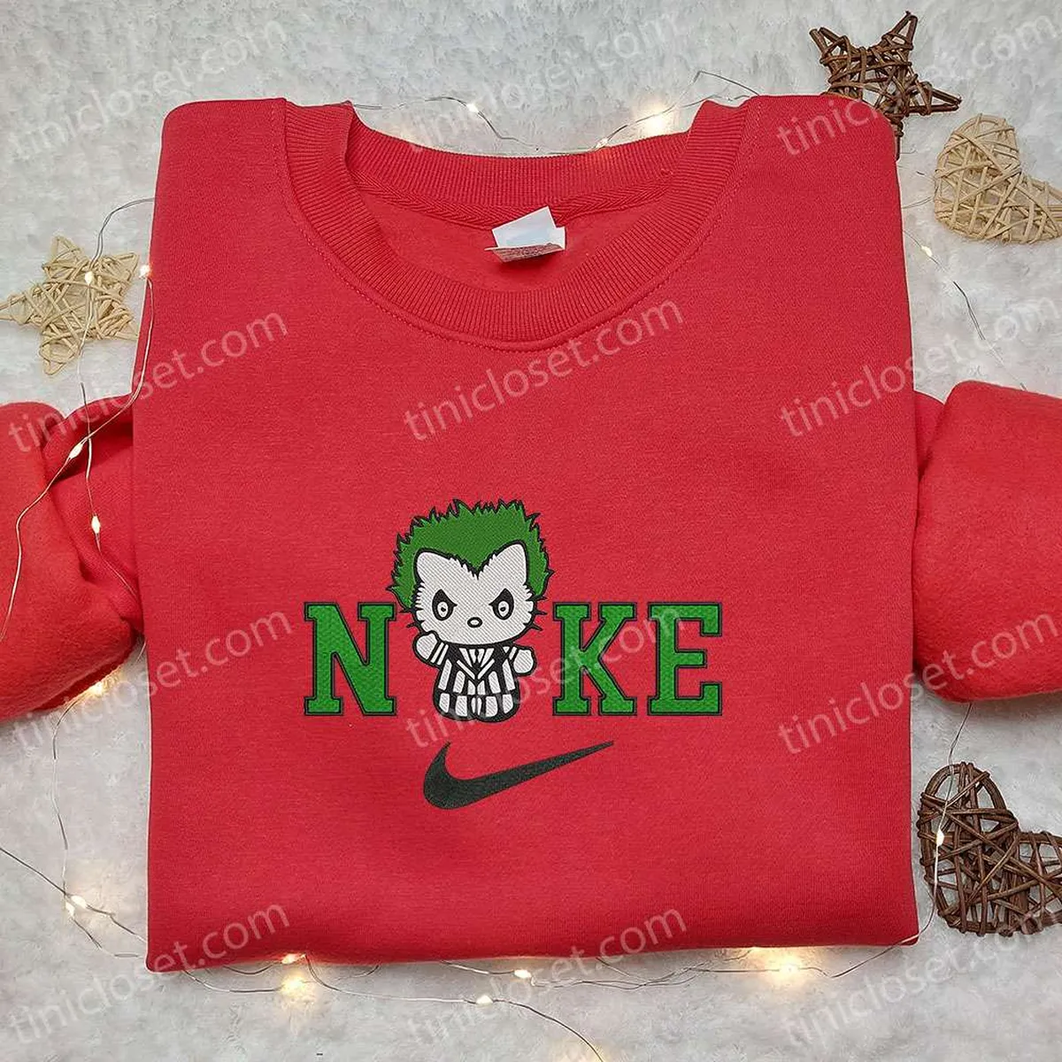 nike x hello kitty beetlejuice embroidered hoodie funny halloween embroidered sweatshirt best gifts for family rqepi