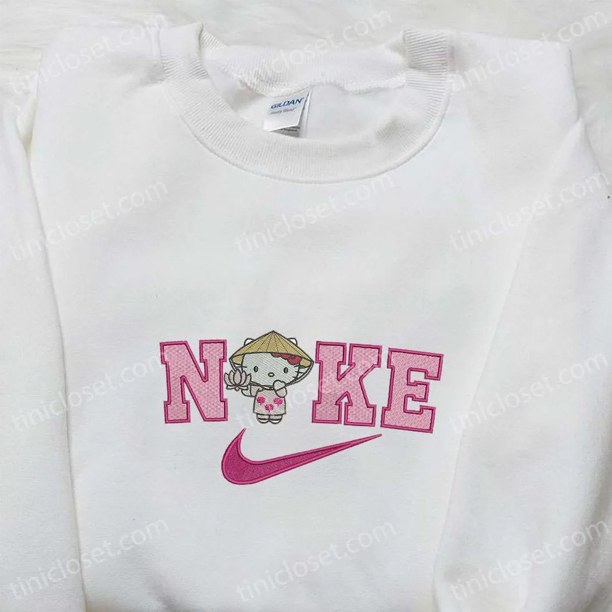 nike x hello kitty farmer embroidered shirt nike inspired embroidered shirt cute embroidered shirt szlwa