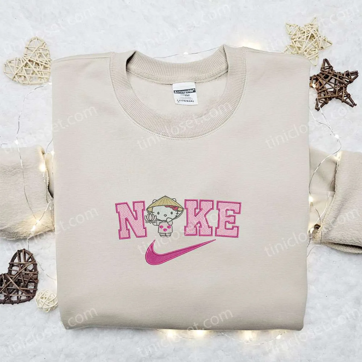 nike x hello kitty farmer embroidered shirt nike inspired embroidered shirt cute embroidered shirt