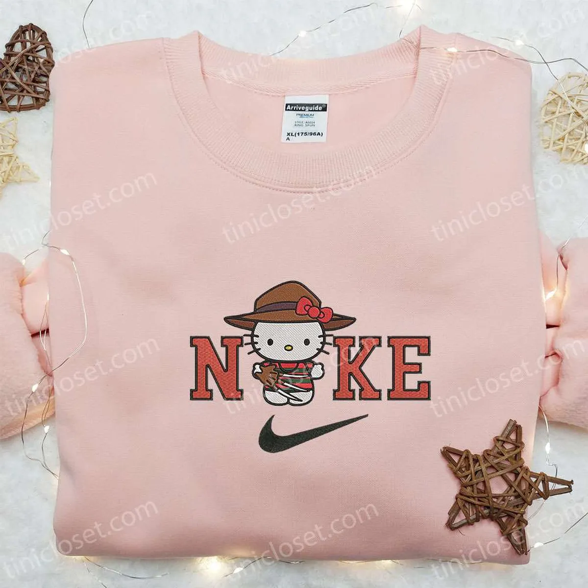 nike x hello kitty freddy krueger embroidered sweatshirt spirit halloween embroidered t shirt funny halloween embroidered hoodie 1i3wa