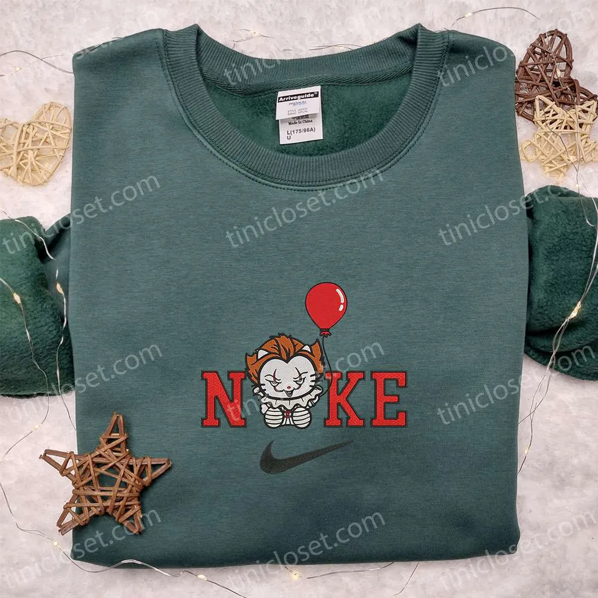 nike x hello kitty pennywise embroidered shirt spirit halloween embroidered t shirt funny halloween embroidered hoodie n7gq7