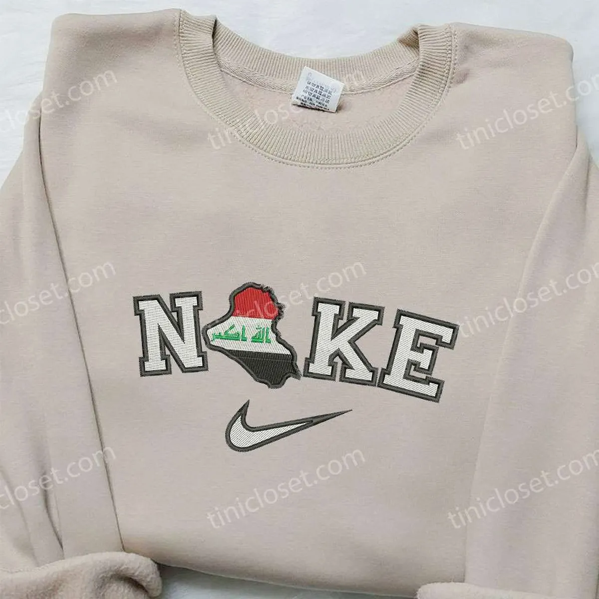nike x iraq map embroidered shirt nike inspired embroidered shirt national day gift ideas tvtiz