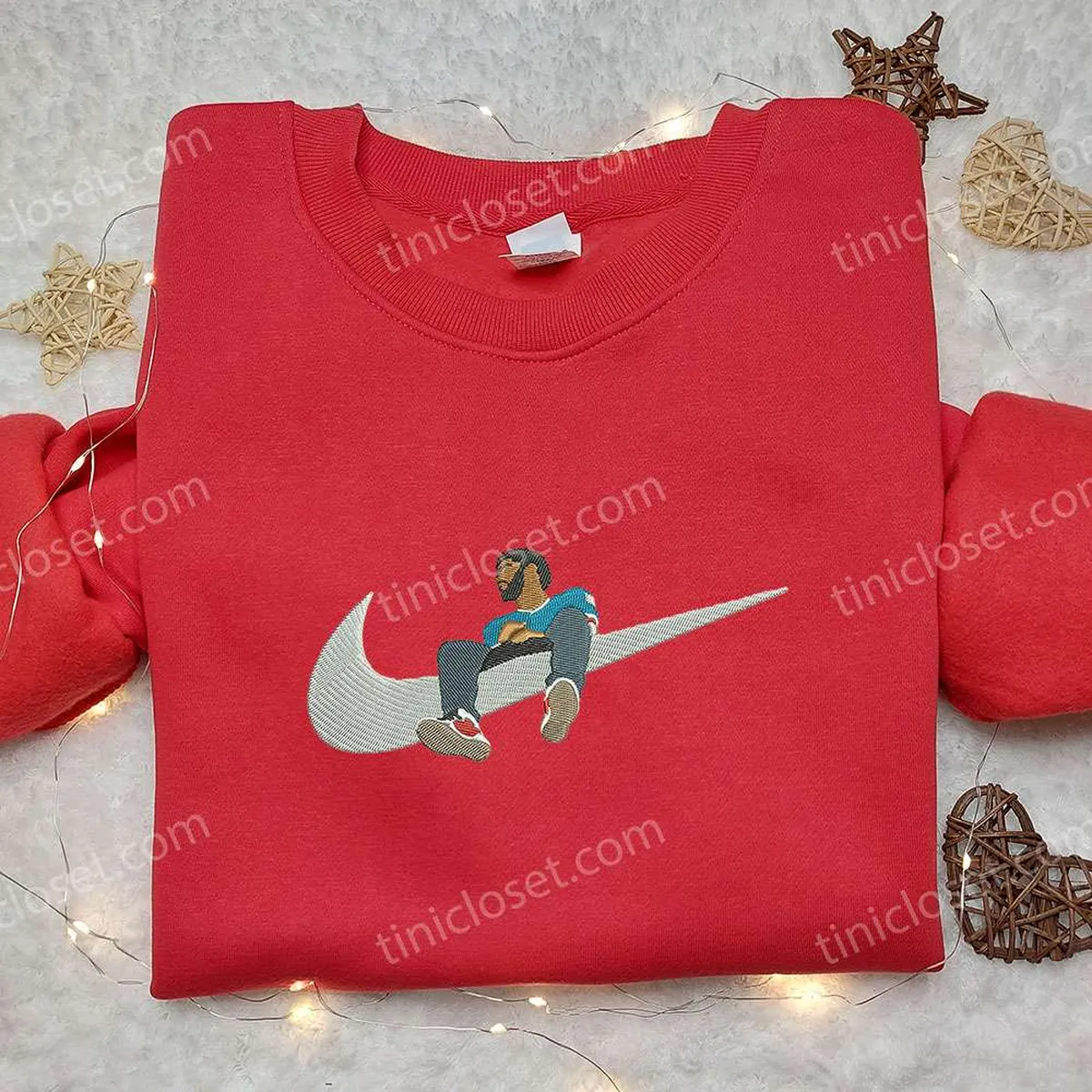 nike x j cole embroidered shirt celebrity embroidered shirt nike logo embroidered shirt fjfkr