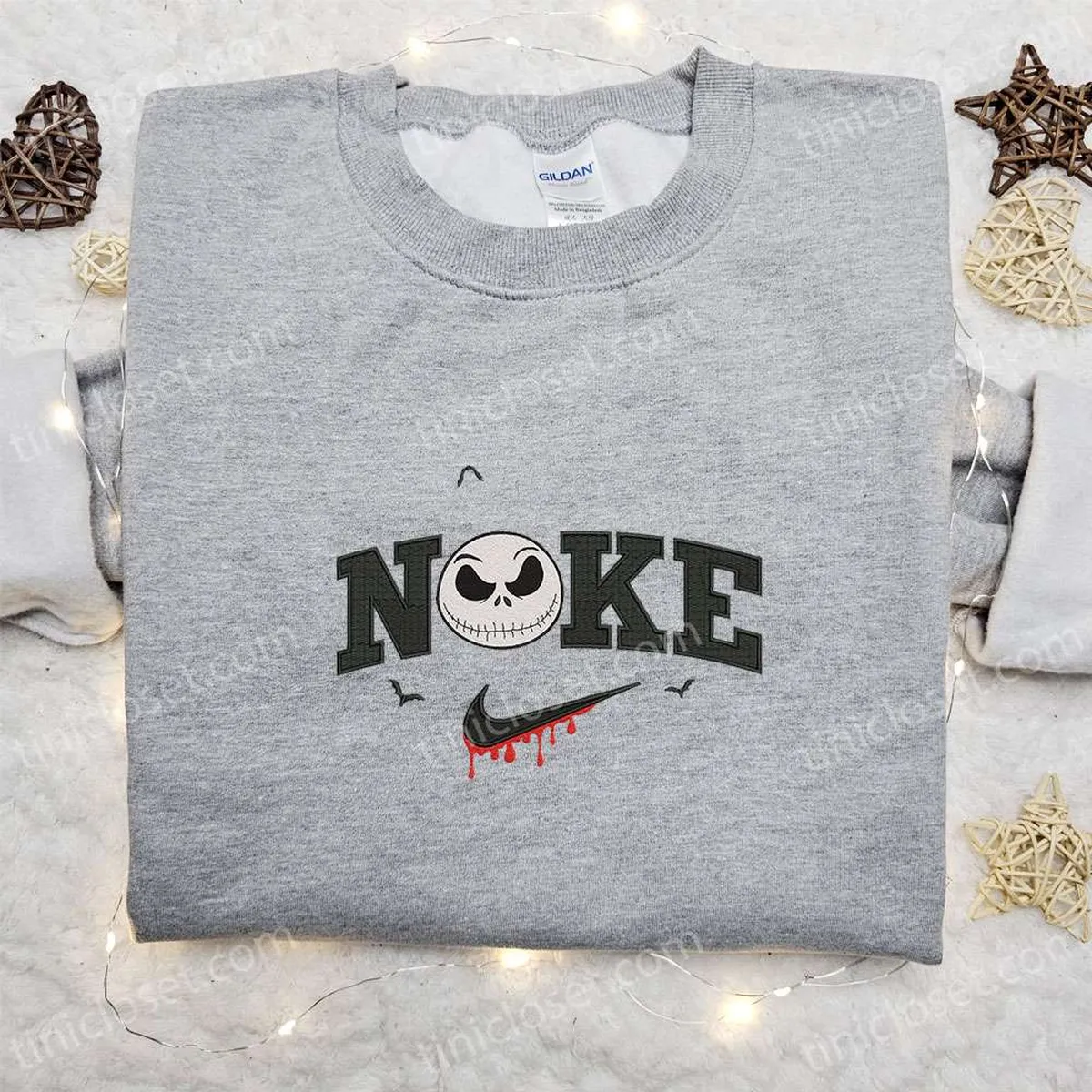 nike x jack skellington skull embroidered hoodie the nightmare before christmas characters embroidered t shirt nike inspired embroidered sweatshirt j3k4h