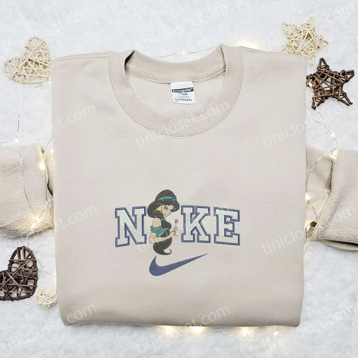 nike x jasmine princess embroidered sweatshirt walt disney embroidered shirt nike inspired embroidered t shirt