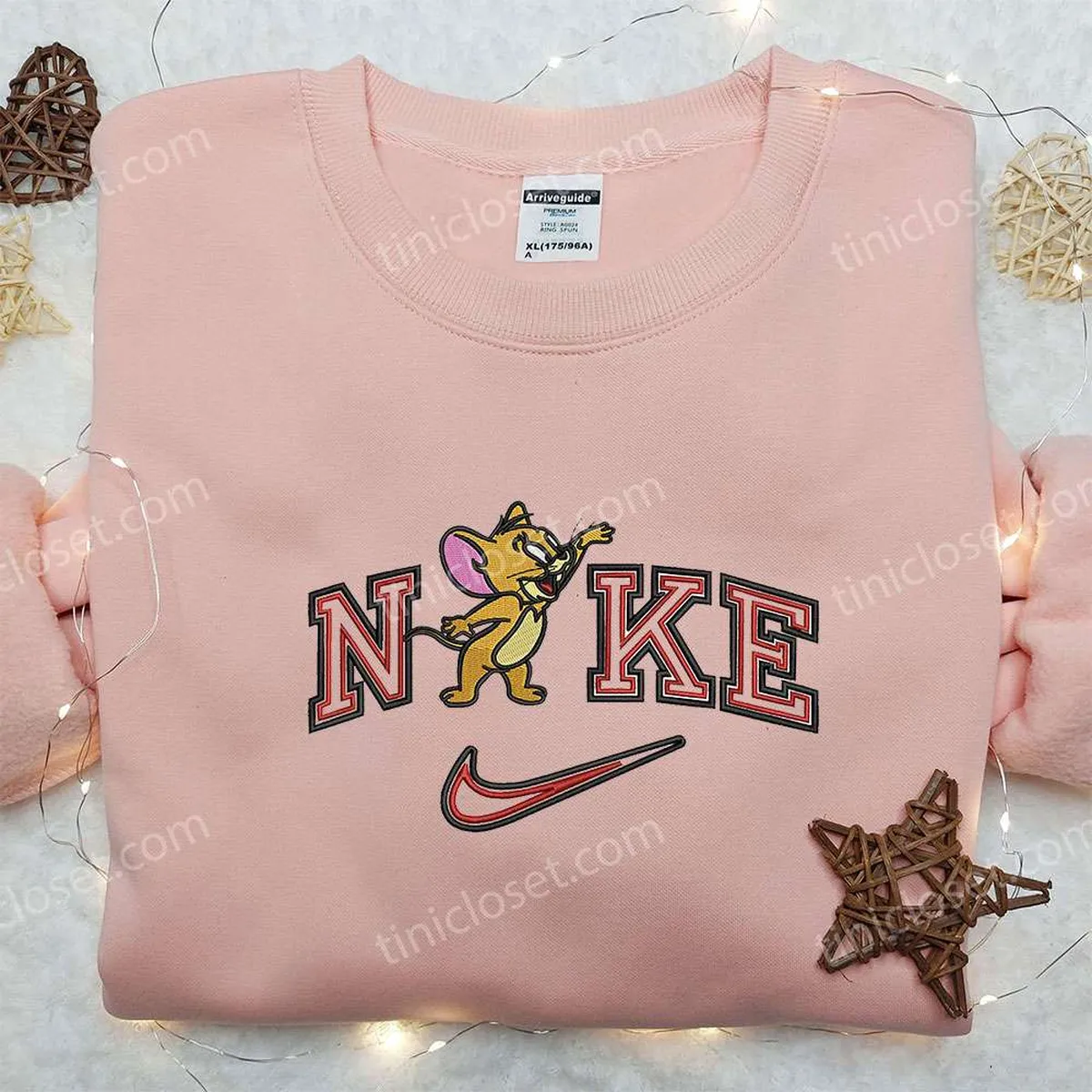 nike x jerry embroidered shirt cartoon embroidered shirt nike inspired embroidered shirt otra8