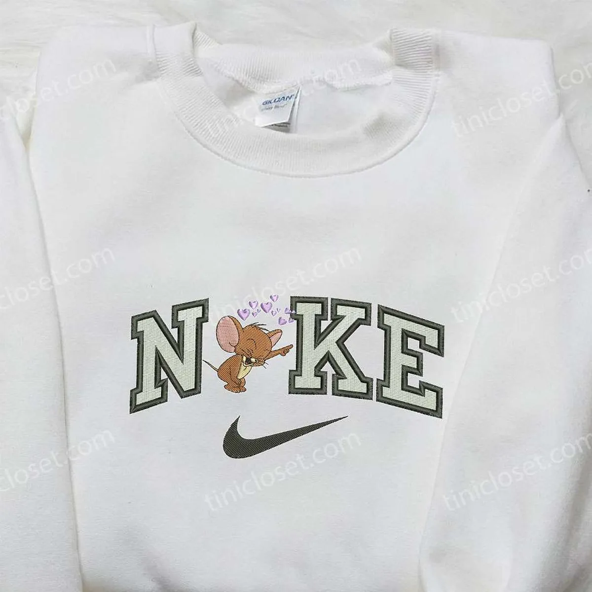 nike x jerry heart love embroidered shirt cartoon embroidered shirt best valentine day gifts 0sajh