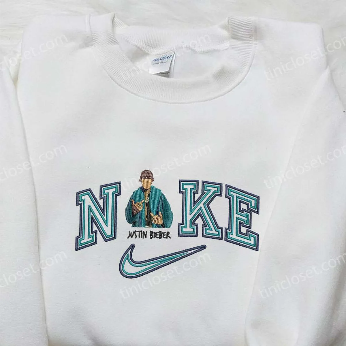 nike x justin bieber embroidered shirt celebrity embroidered shirt nike inspired embroidered shirt jgopq