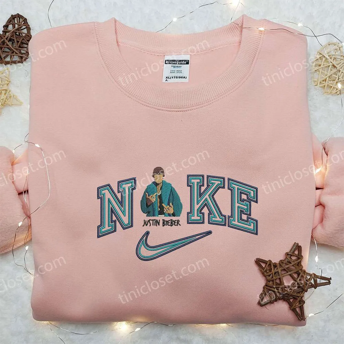 nike x justin bieber embroidered shirt celebrity embroidered shirt nike inspired embroidered shirt tfntz